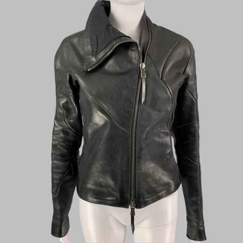 LEON EMANUEL BLANK Size M Black Horsehide Jacket