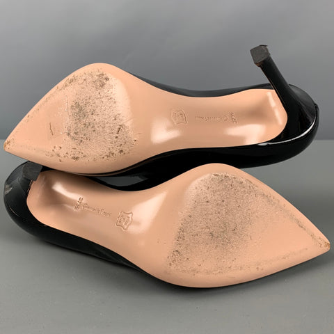 GIANVITO ROSSI Size 7.5 Black Patent Leather Classic Pumps