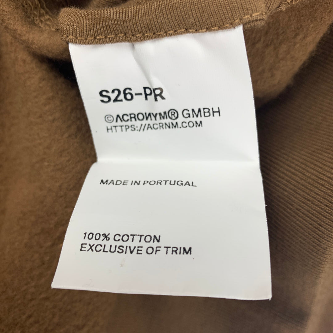 ACRONYM x GmbH Taille L Tan Coton Double Panneau Avant S26- PR Popover Sweat à capuche