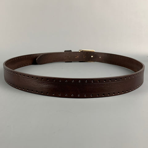 DUCHAMP Size 38 Brown Perforated Leather Belt
