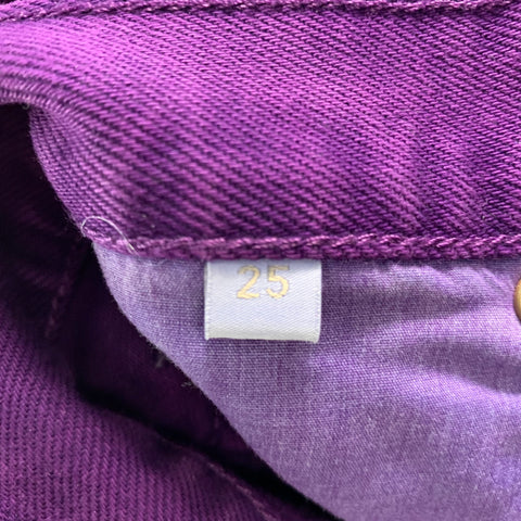 ULLA JOHNSON Size 25 Purple Cotton High Waisted Jeans