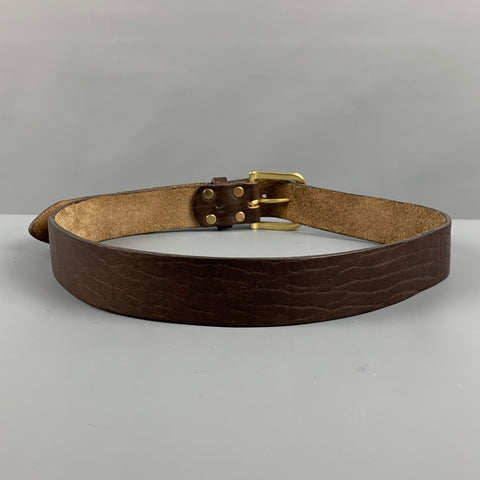 LAWLESS DENIM Size 32 Brown Leather Belt