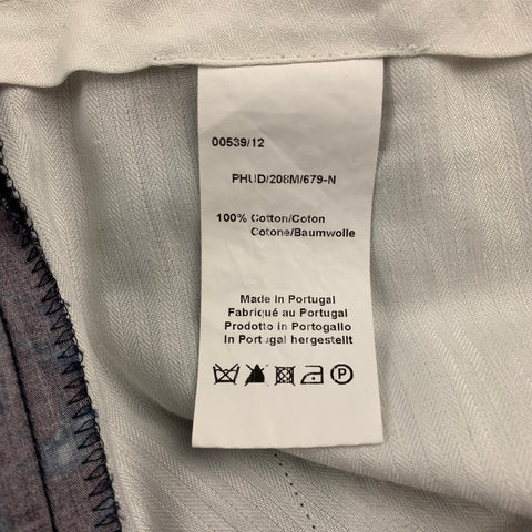 PS by PAUL SMITH Size 32 Navy Print Cotton Zip Fly Casual Pants