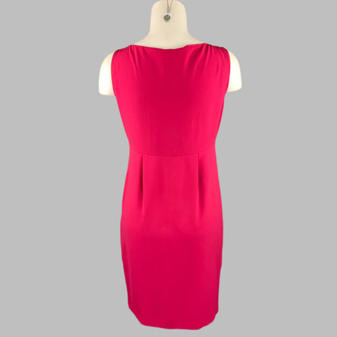MOSCHINO Size 8 Fuchsia Polyester Empire Waist Cocktail Dress