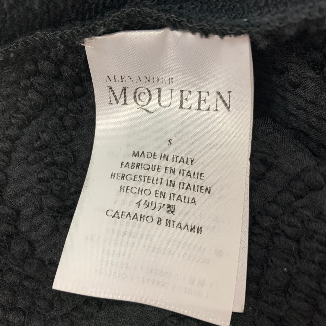 ALEXANDER MCQUEEN Size S Black Skulls Cotton Silk Crew-Neck Pullover