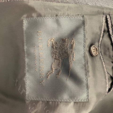 BURBERRY PRORSUM Otoño 2013 Talla 38 Chaqueta negra con broches ocultos texturizados