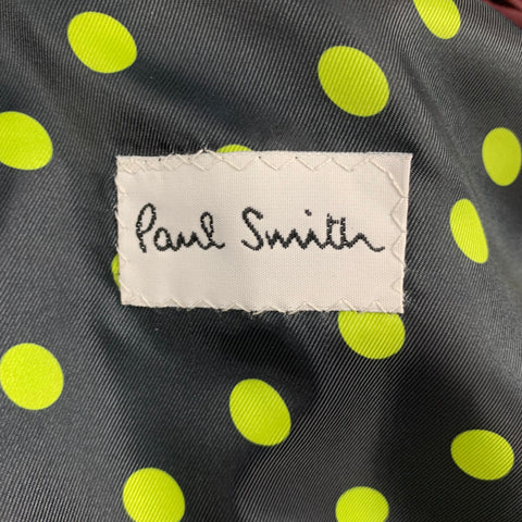 PAUL SMITH Size 46 Navy & White Mohair Blend Single Breasted Suit