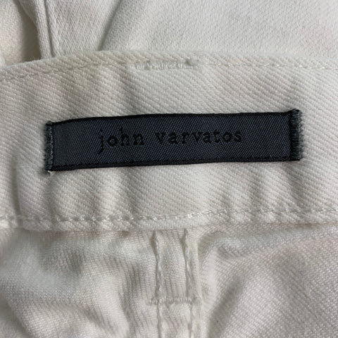 JOHN VARVATOS Size 31 Off White Cotton Blend Jeans