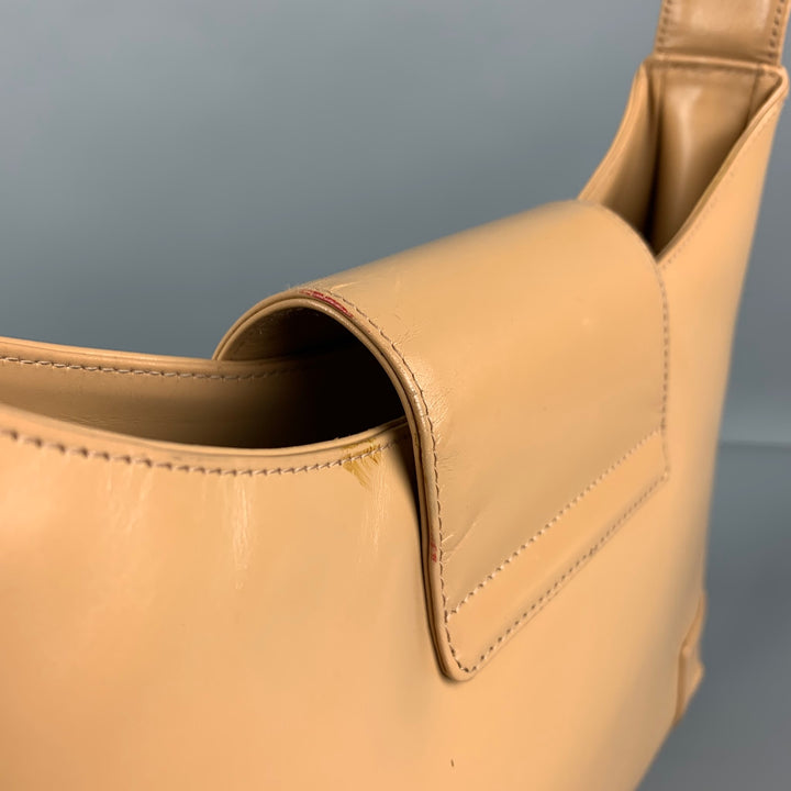 LAMBERTSON TRUEX Beige Leather Shoulder Bag Handbag