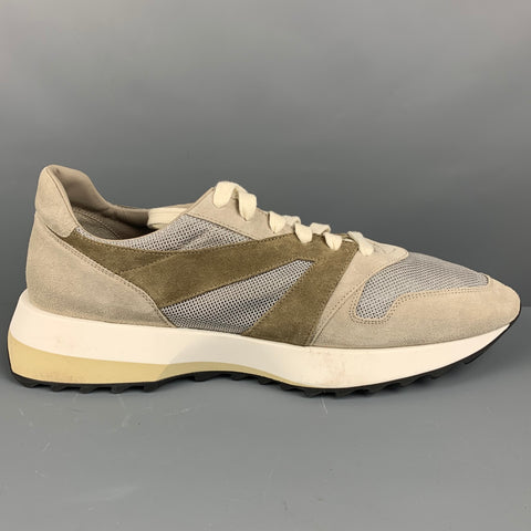 FEAR OF GOD Size 11 Oatmeal Grey Mixed Materials Suede Lace Up Sneakers