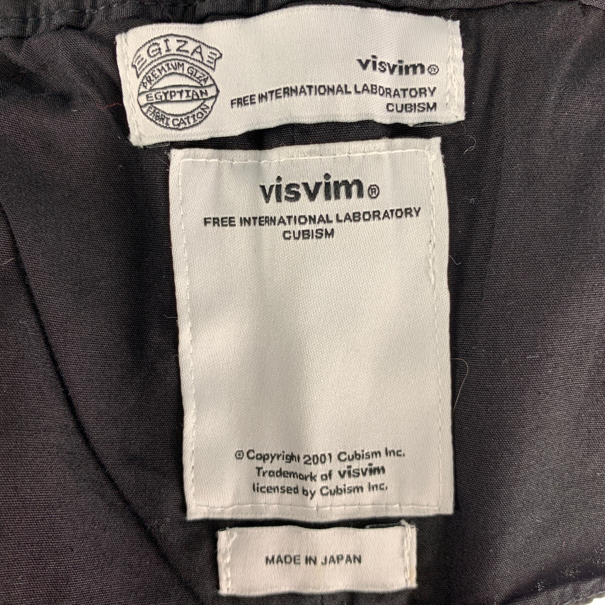 VISVIM Size L Black Solid Cotton Button Fly Casual Pants – Sui