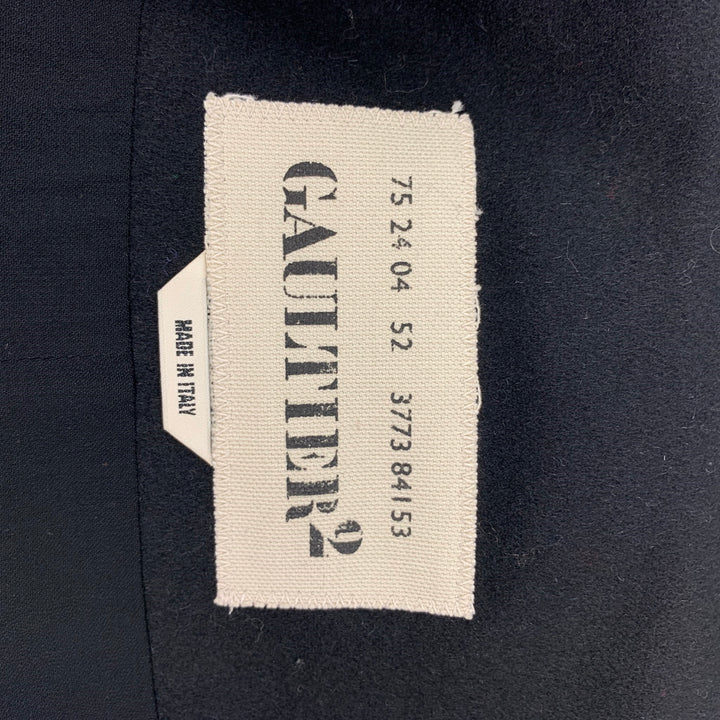 JEAN PAUL GAULTIER Size 6 Black Wool Blend Mixed Materials Shift Dress