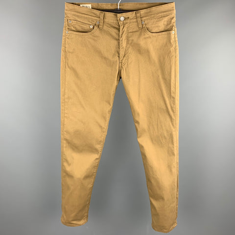 LEVI STRAUSS 511 Size 34 Tan Cotton Zip Fly Jeans