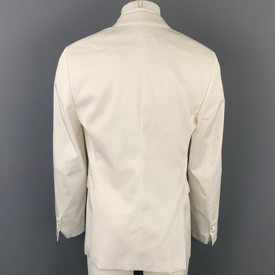 NEIL BARRETT Size 40 White Tencel Blend Peak Lapel Sport Coat