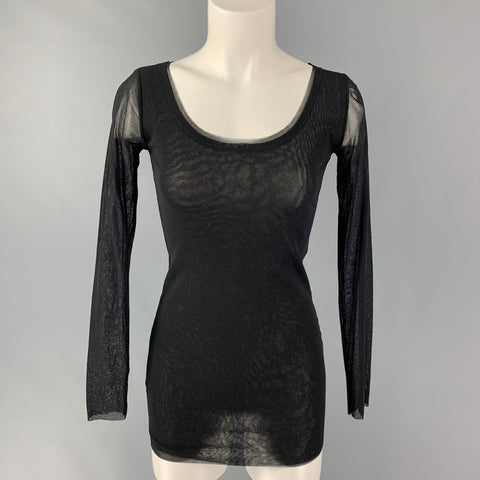 FUZZI Size S Black Nylon Pullover