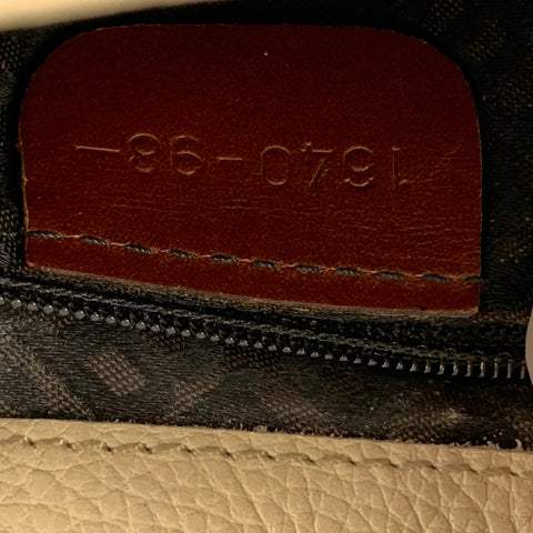 BALLY Cream Brown Pebble Grain Leather Cross Body Handbag