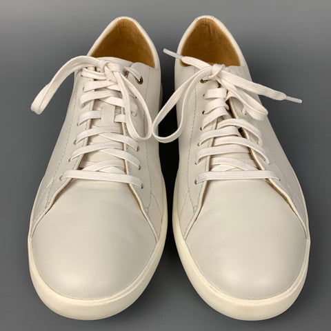 COLE HAAN Size 7.5 Light Gray Leather Low Top Sneakers