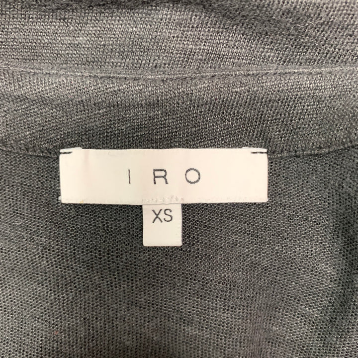 IRO Tissa Size S Black Solid Linen Sleeveless Tank Top
