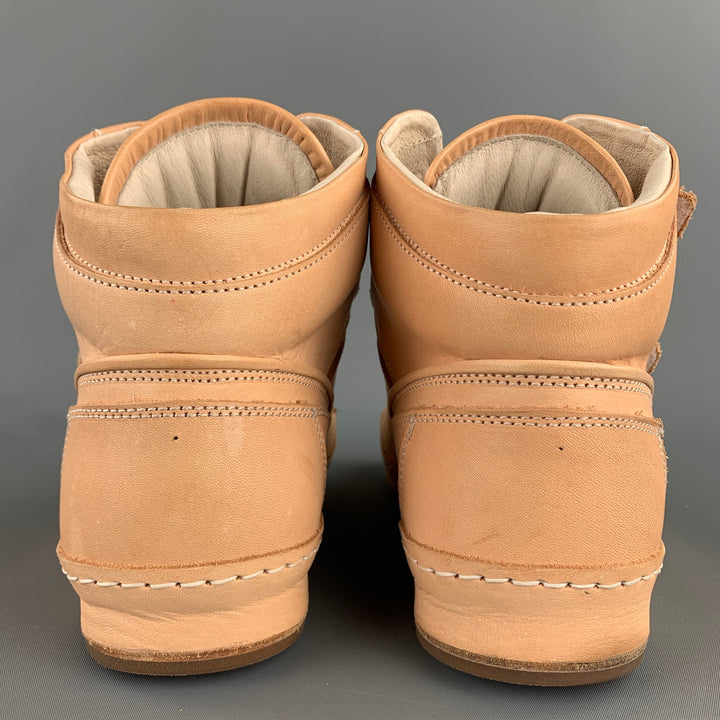 HENDER SCHEME MIP-06 Size 10.5 Natural Vachetta Leather High Top Sneakers