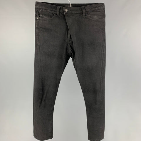 LAD MUSICIAN Size 30 Black Cotton Zip Fly Jeans