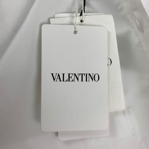 VALENTINO Camisa extragrande con botones de algodón blanco talla M
