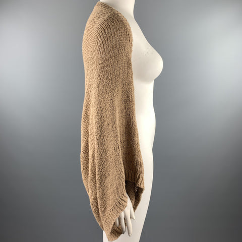 RALPH LAUREN Taille M/L Tan Tricoté Coton Shrug Cardigan