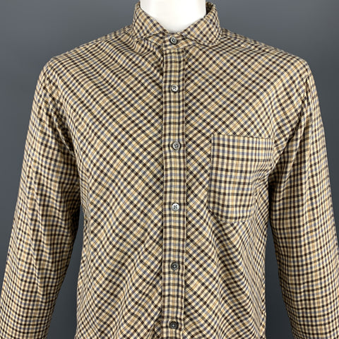 ENGINEERED GARMENTS Size L Beige Plaid Cotton Button Up Long Sleeve Shirt