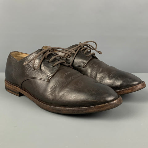 MARSELL Size 8 Dark Brown Leather Lace Up Shoes