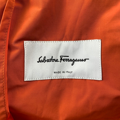SALVATORE FERRAGAMO Taille 40 Veste Orange Polyester / Coton Full Zip