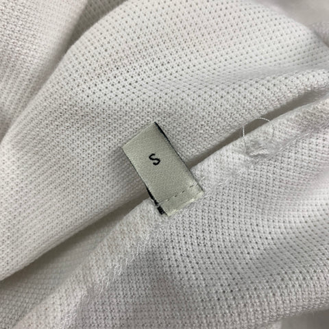 GUCCI Size S White Cotton Stripe Collar Polo Shirt