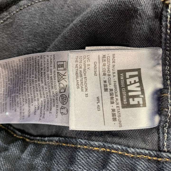 LEVI'S Size 33 Dark Blue Contrast Stitch Cotton Jeans