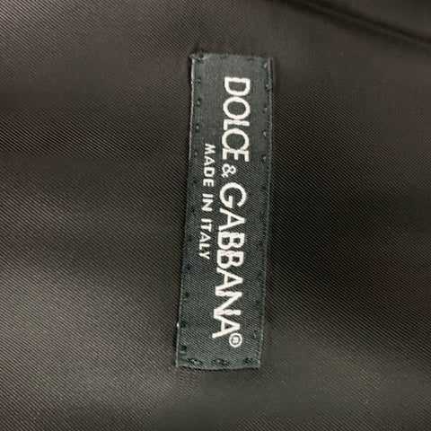 DOLCE &amp; GABBANA Taille 46 Gilet noir boutonné en laine à carreaux