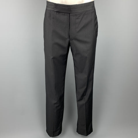 ARMANI COLLEZIONI Size 40 Black Wool / Silk Shawl Collar Tuxedo Suit