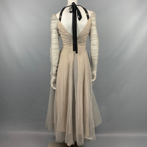 ZIMMERMANN Size 0 / US 4 Off White Polka Dot Silk Temepest Ballet Dress