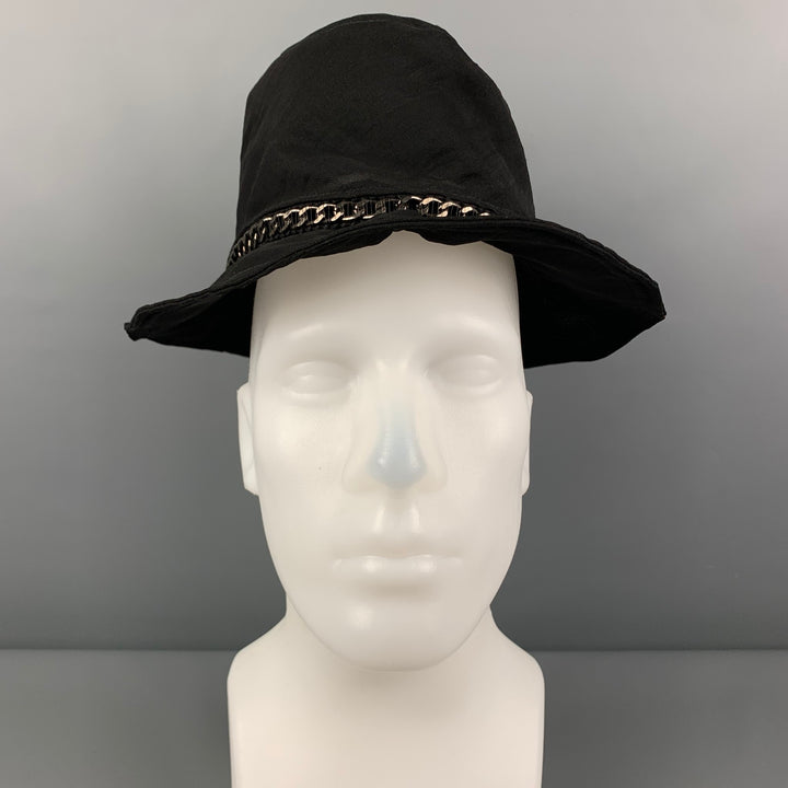 EMPORIO ARMANI Sombrero de pescador de seda transparente negro