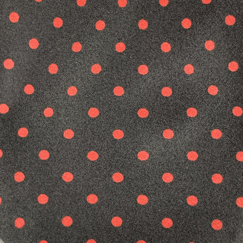 BRIONI Black & Red Polka Dot Silk Tie