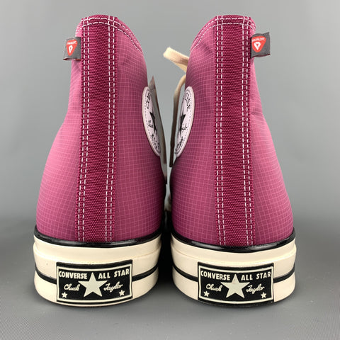 CONVERSE Size 12 Raspberry & Pink Gradient Nylon High Top Sneakers