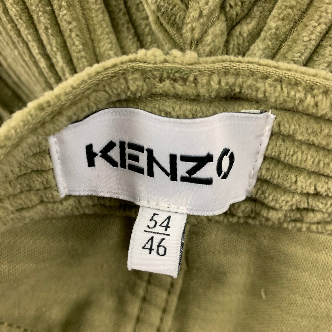 Kenzo Size Guide KENZO Size 38 Olive Corduroy Wide Leg Casual Pants – Sui Generis ...
