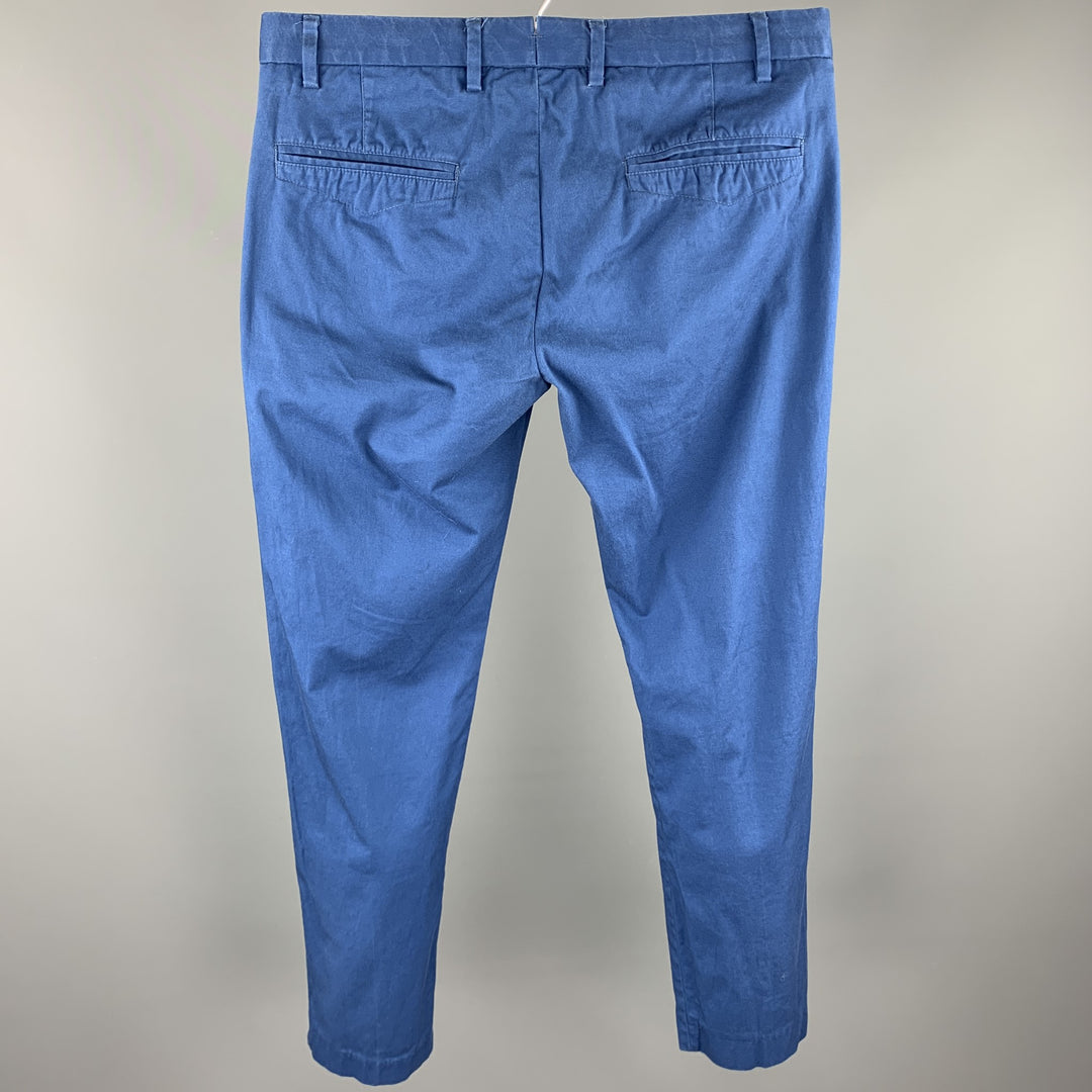 EREDI PISANO Size 30 Blue Cotton Zip Fly Casual Pants