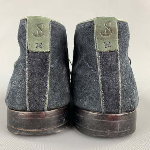OLIVER SWEENEY Taille 11 Bottes Chukka en daim charbon de bois