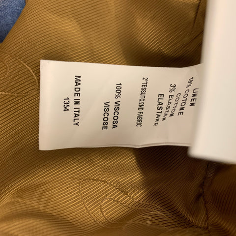 VIVIENNE WESTWOOD ANGLOMANIA Size 4 Blue Linen Blend Wide Collar Jacket