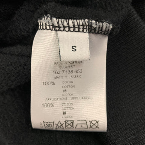 GIVENCHY by Ricardo Tisci Size S/M Black Jesus Patchwork Cotton Oversized Sweatshirt Short Set