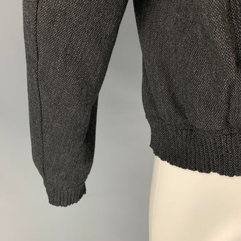 BURBERRY PRORSUM Fall 2012 Size 38 Slate Grey Wool / Mohair Shearling Zip Jacket