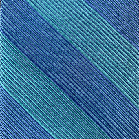 SALVATORE FERRAGAMO Light Blue Diagonal Stripe Silk Tie