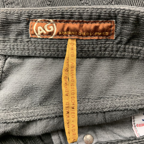 ADRIANO GOLDSCHMIED Size 32 Gray Pima Cotton Zip Fly Casual Pants