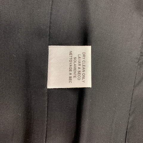 ALVIN VALLEY Taille 2 Blazer veste en laine vierge noire mélangée