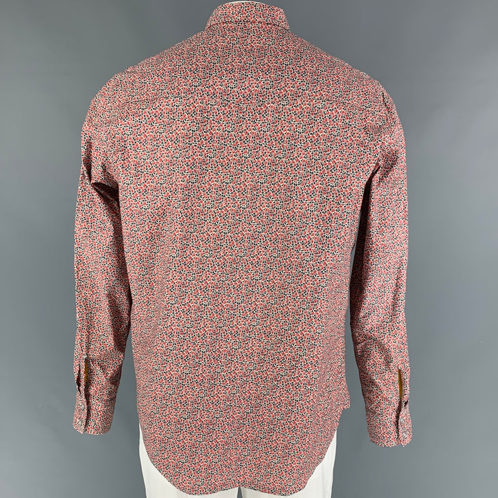 NEIGHBORHOOD Size XL Red Floral Cotton Button Down Long Sleeve Shirt