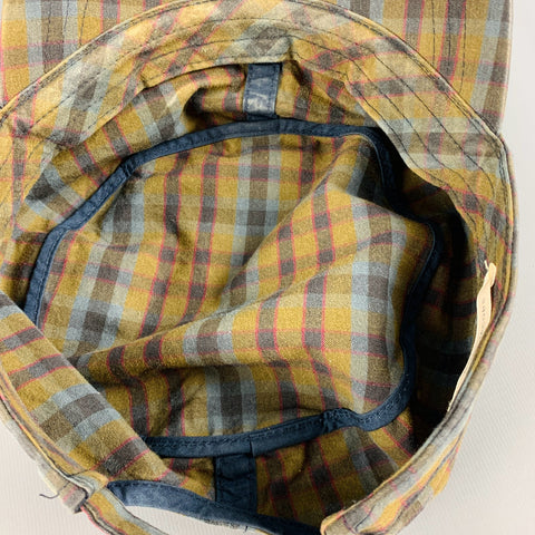 MARC JACOBS Size One Size Grey Green Plaid Cotton Hat