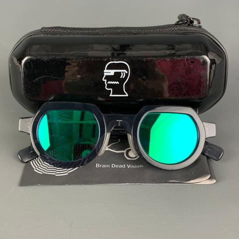 POST-MODERN PRIMITIVE EYE PROTECTIO Grey Acetate Sunglasses & Eyewear