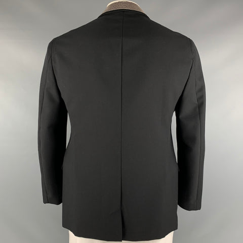 ALEXANDER MCQUEEN Size 42 Black Studded Wool  Mohair Sport Coat